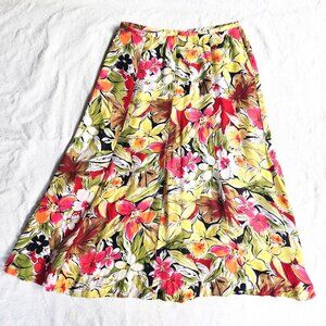 Talbots Floral Silk Skirt, Size 8